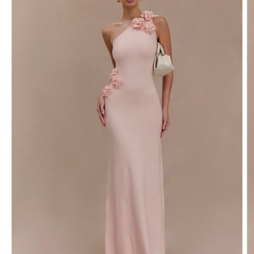 Meshki Paloma One-Shoulder Dress Blush Pink